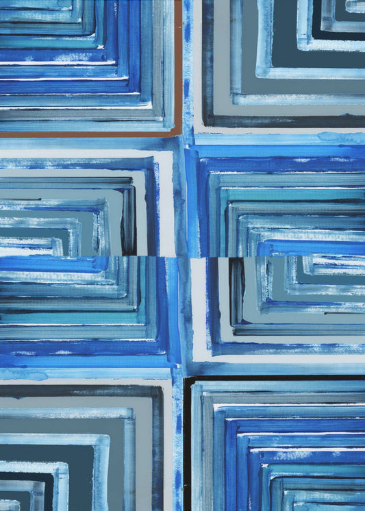 Rectangle of Zig Zag Lines No1 | Canvas