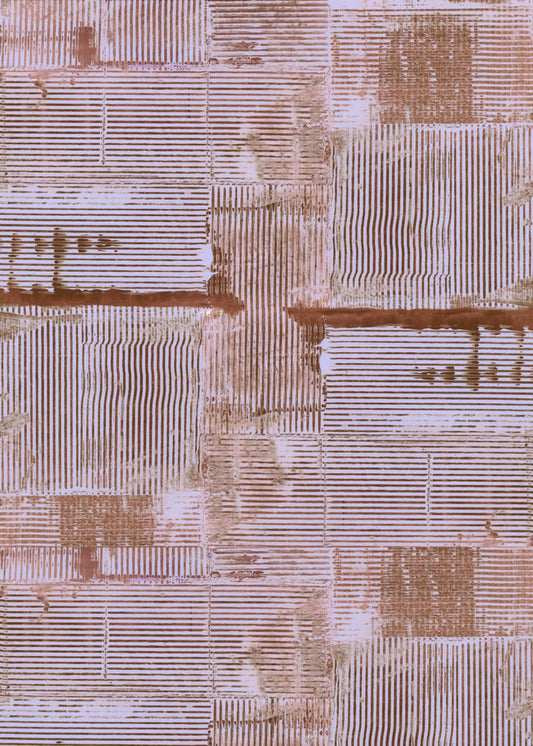 Cinnabar Soft Lines Texture No1 Print | Canvas