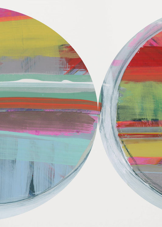 Abstract Stripes & Circles No 2 | Poster