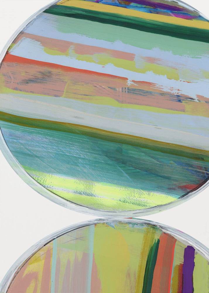 Abstract Stripes & Circles No 1 | Canvas