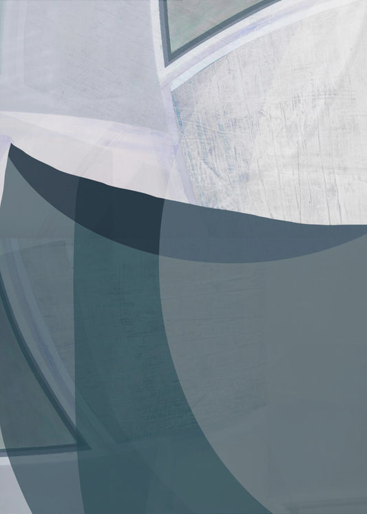 Encore Blue Abstract Print | Canvas