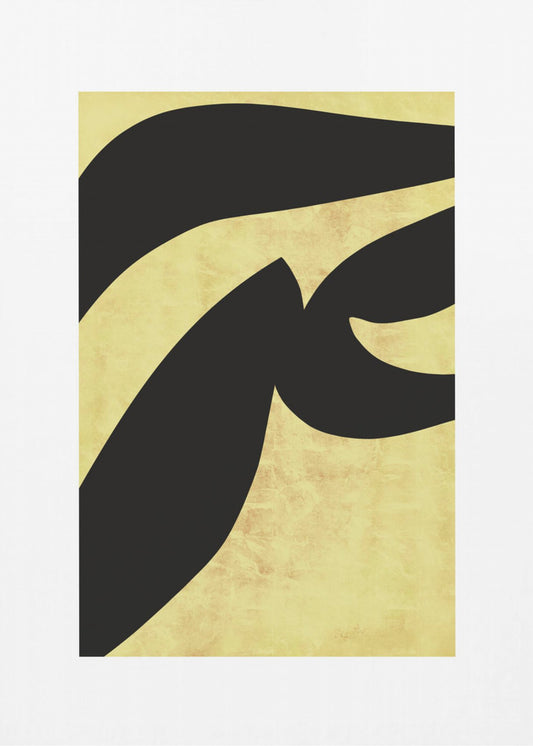 Abstract Black Shapes Print No 1 | Canvas