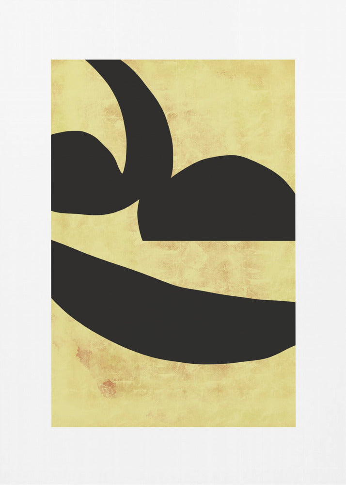 Abstract Black Shapes Print No 2 | Canvas