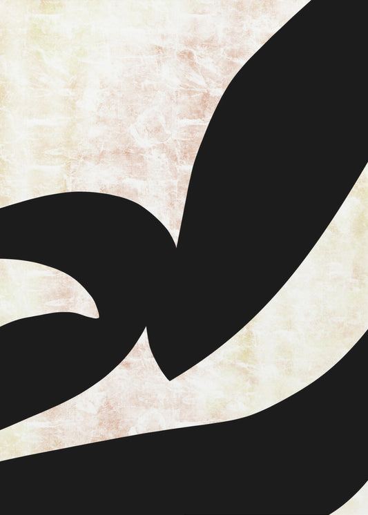 Abstract Black Shapes Print No 3 | Canvas