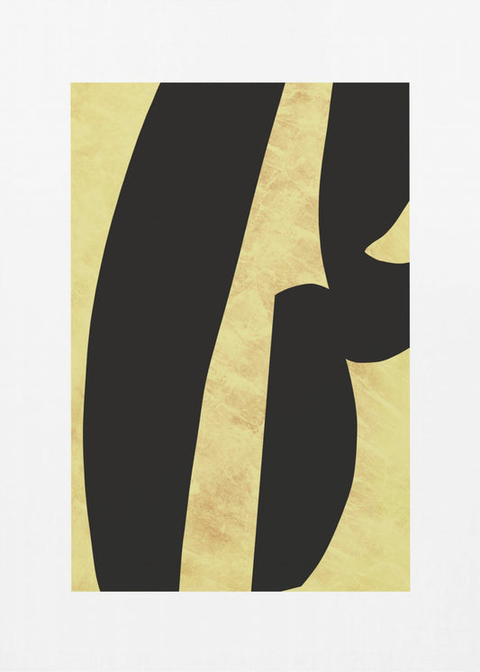 Abstract Black Shapes Print No 5 | Canvas