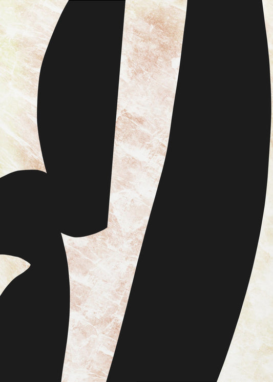 Abstract Black Shapes Print No 6 | Canvas