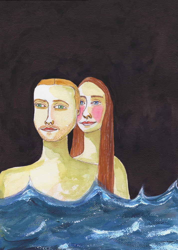The Swimming Couple | Canvas