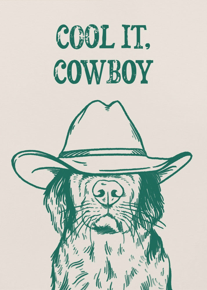 Cool it Cowboy Green | Canvas