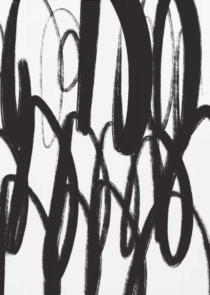 Black and White Brushstrokes | Canvas