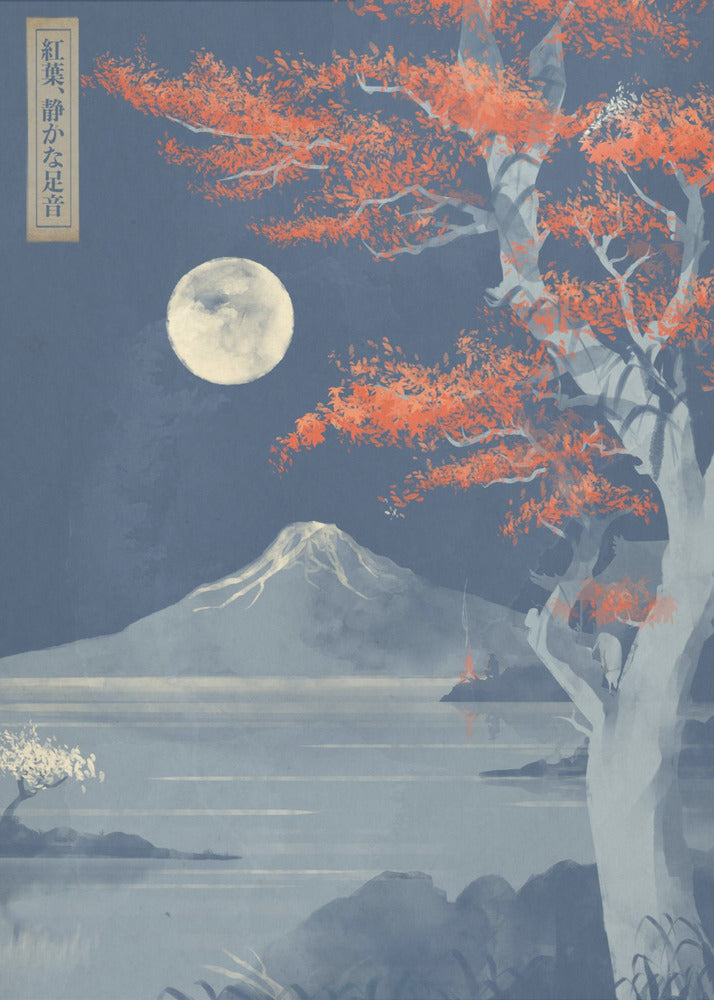 Crimson Leaves, Silent Steps | Poster