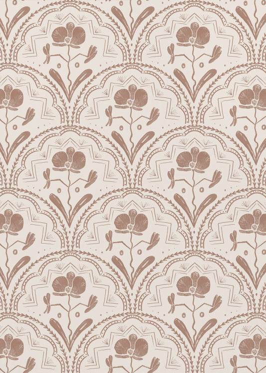 Boho Orchid Tiles Pattern | Poster