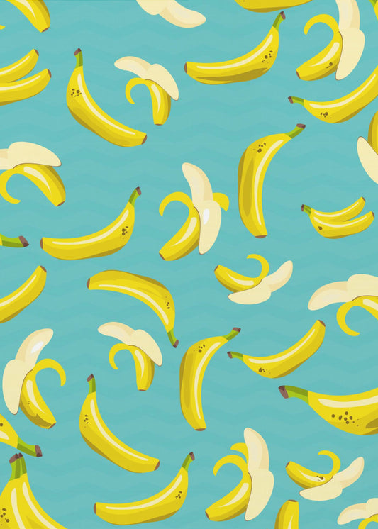Playful Pattern Of Yellow Bananas | Canvas