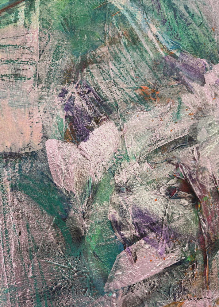 Textured Green Geode | Canvas