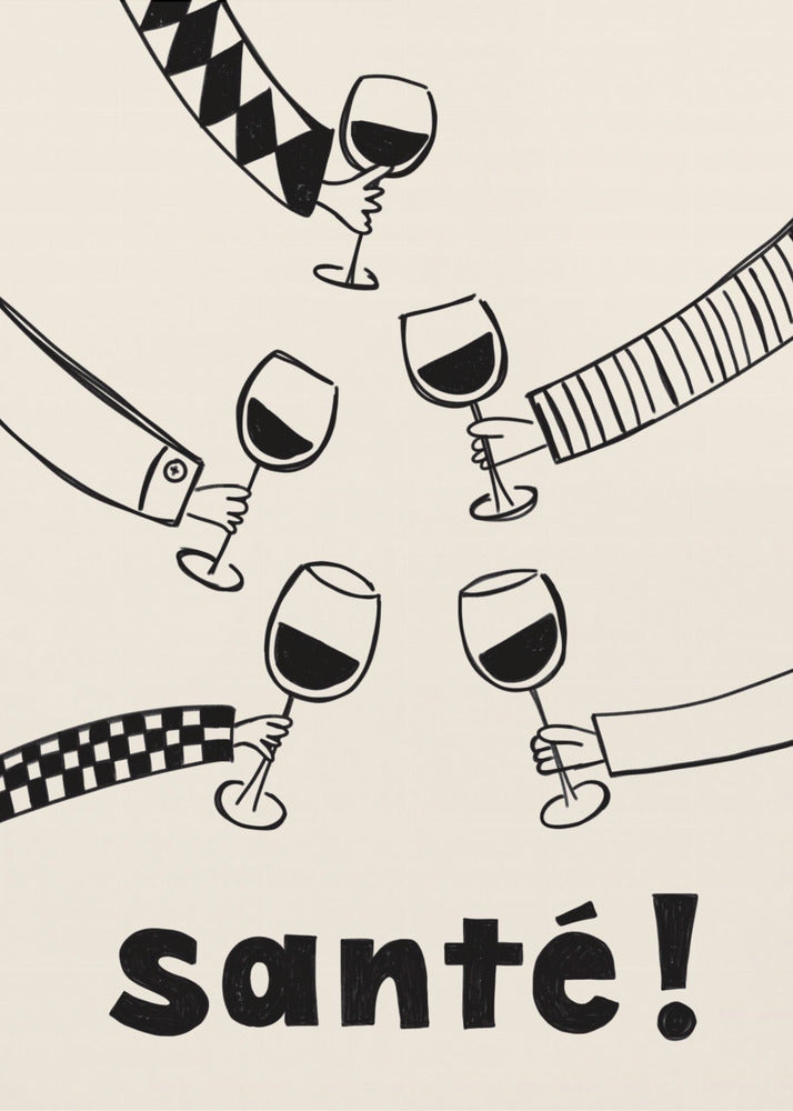 Santé Wine Party with Friends | Poster