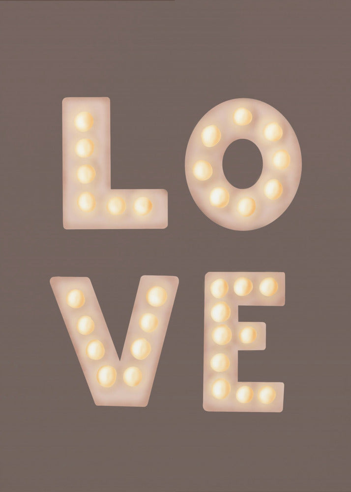 Love Lightletters Coffee Quartz | Canvas