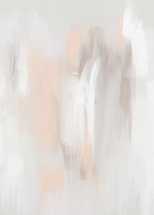 Soft Neutral Tones with Delicate Brushstrokes | Poster