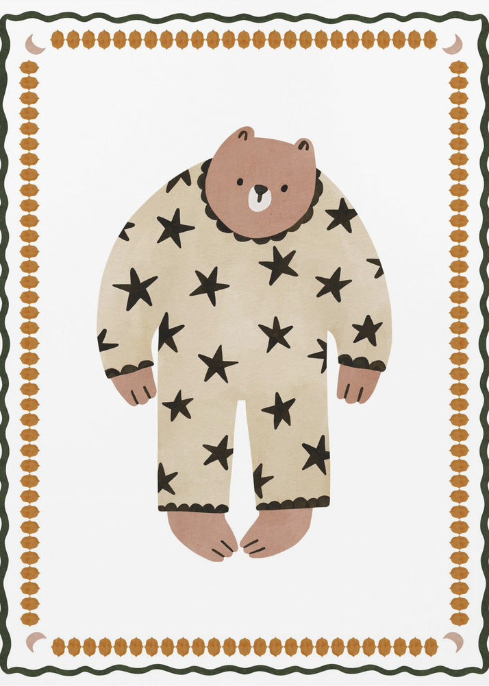 Starry Pajama Bear | Canvas
