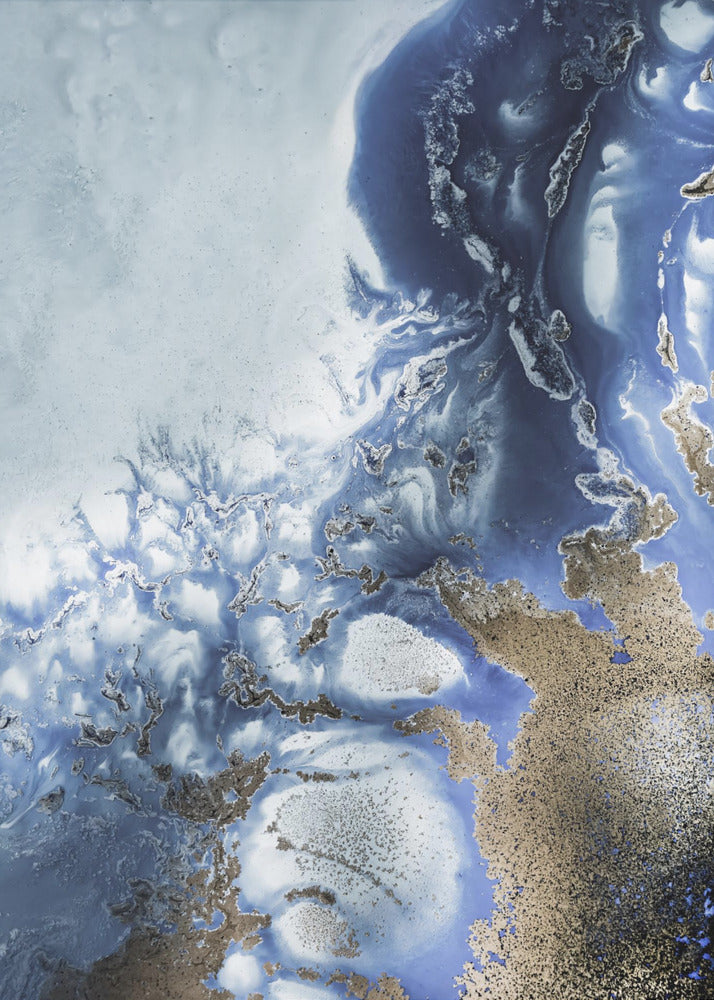 Zen Art 'Ocean Wave Waltz 2' - Watercolor waves | Poster