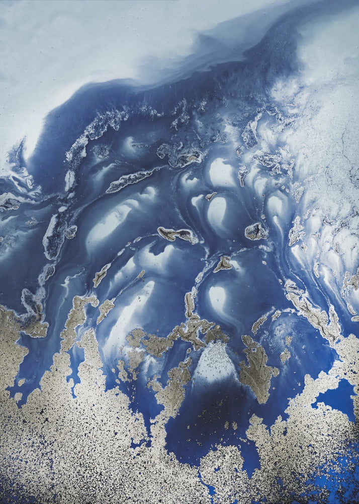 Soothing -" Ocean Wave Waltz 1" - Watercolor waves | Canvas