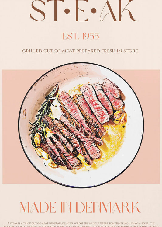 Grilled Meat Dish With Rosemary | Poster