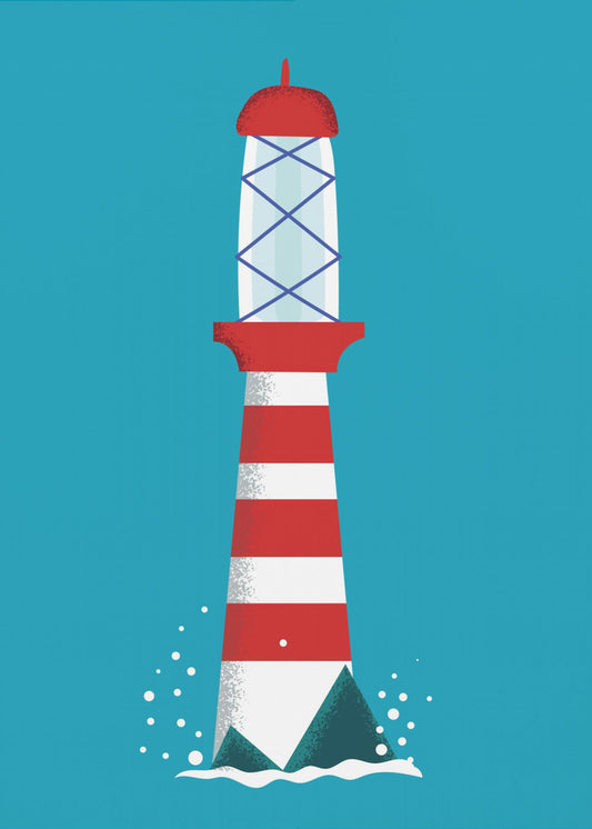 Striped Lighthouse | Canvas