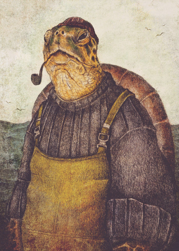 Vintage Stylish Turtle | Canvas