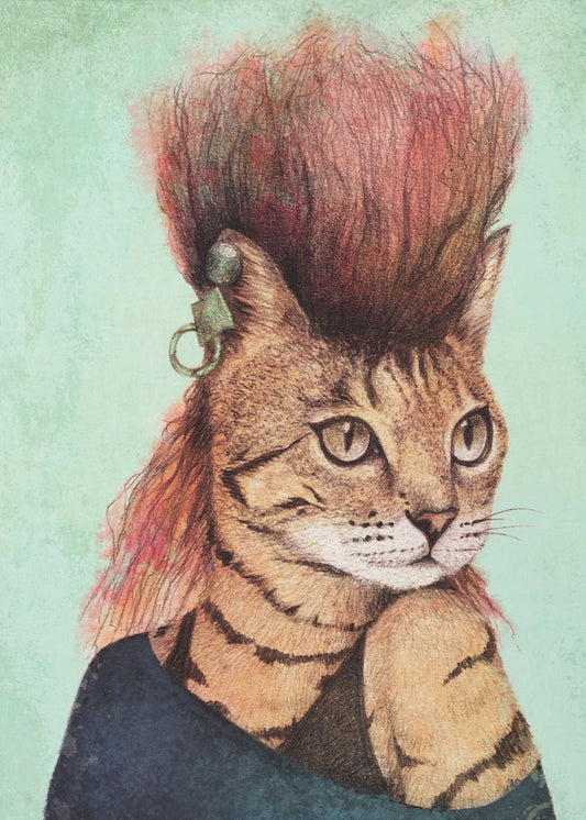 Stylish Tabby Cat | Canvas