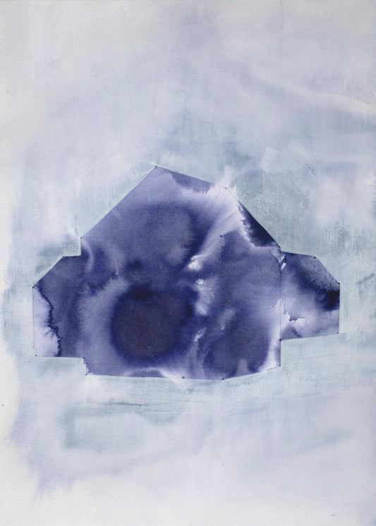 Geometric Shape in Deep Indigo | Canvas