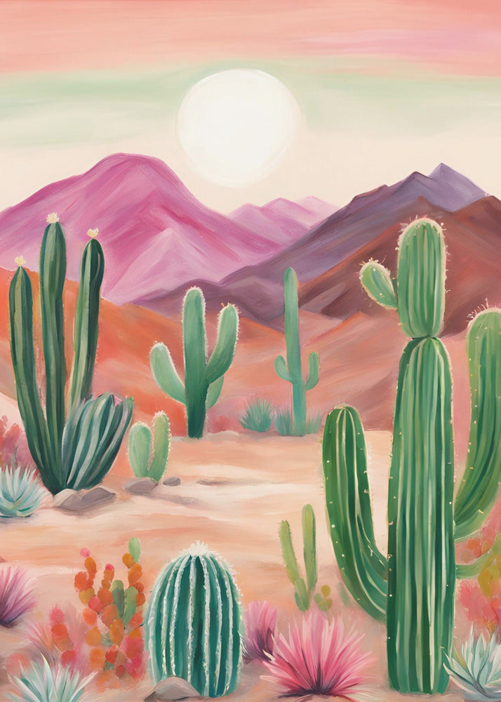A Vibrant Desert Landscape | Canvas