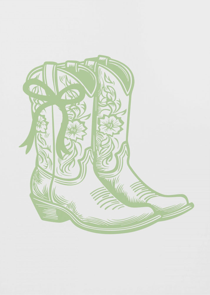 Floral Cowboy Boots | Canvas