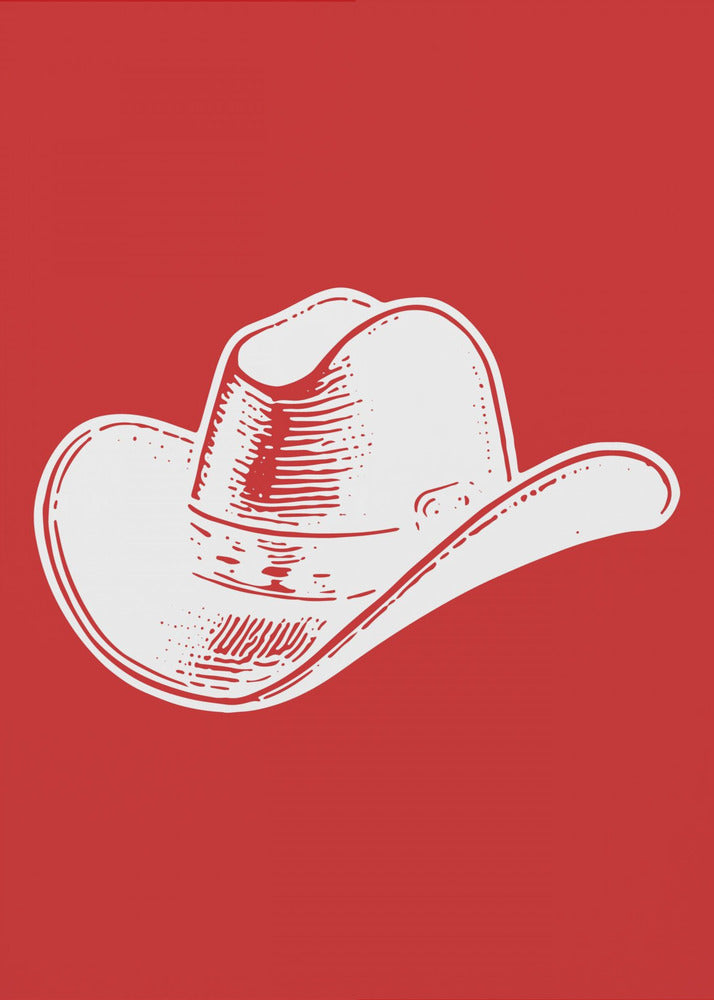 Red Cowboy Hat | Canvas