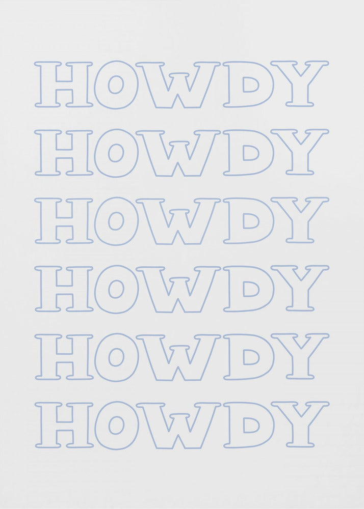 Blue Howdy | Canvas