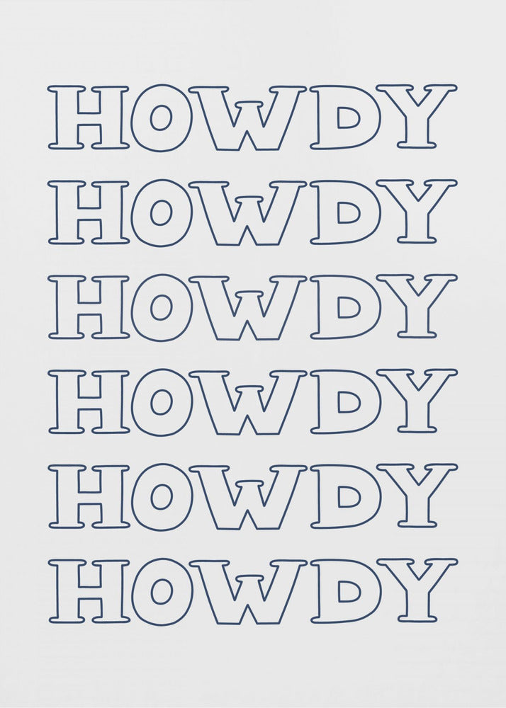 Navy Blue Howdy | Canvas