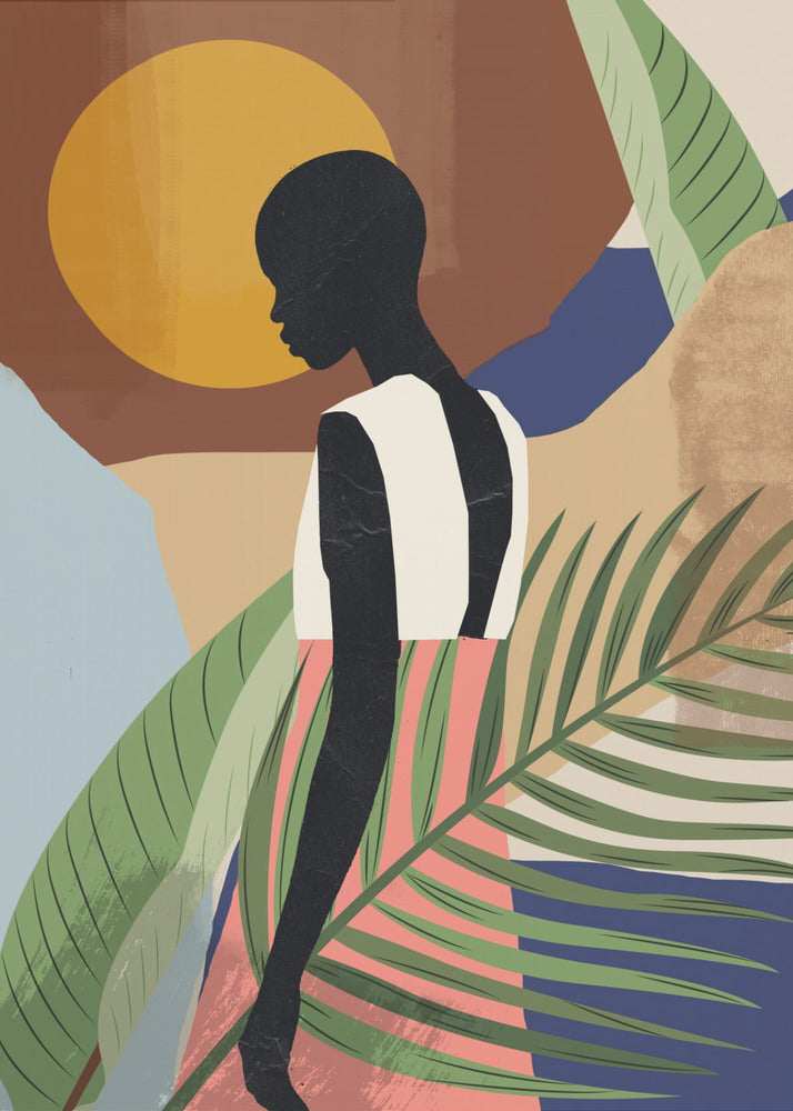 Tropical Girl Shape | Canvas