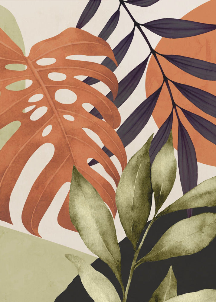 Abstract Art Tropical Leaves | Poster