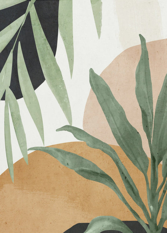 Abstract Art Tropical Leaves | Poster