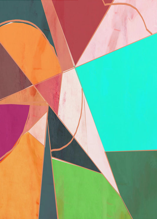 Colorful Geometry Abstract | Canvas