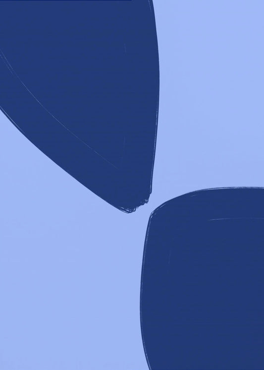 Blue Petal Shapes | Canvas