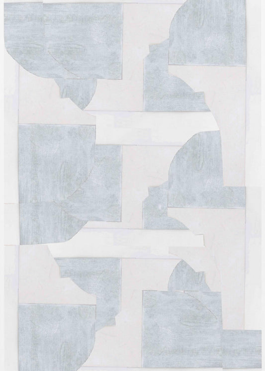 Geometric White Shapes | Poster