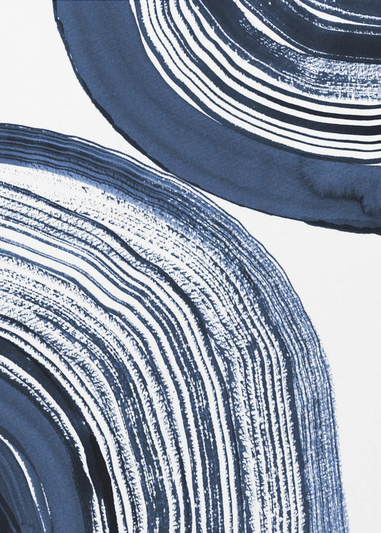 Blue Concentric Waves | Poster