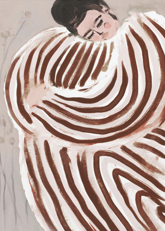 Striped Embrace | Canvas