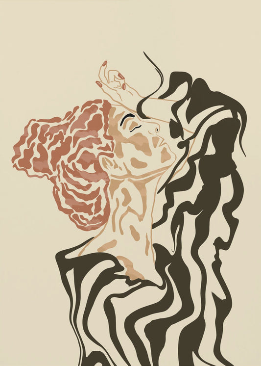 Woman In a Striped Blouse | Canvas