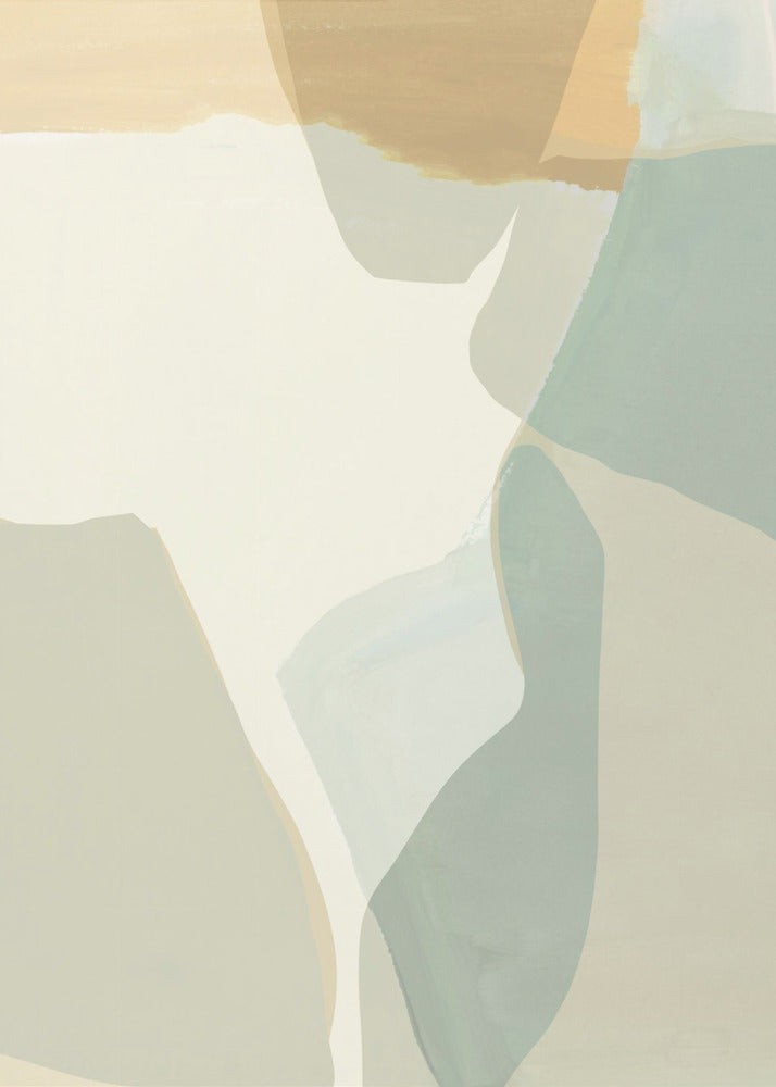 Abstract Shapes in Soft Neutral Tones | Poster