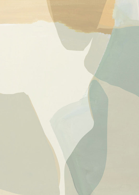 Abstract Shapes in Soft Neutral Tones | Poster