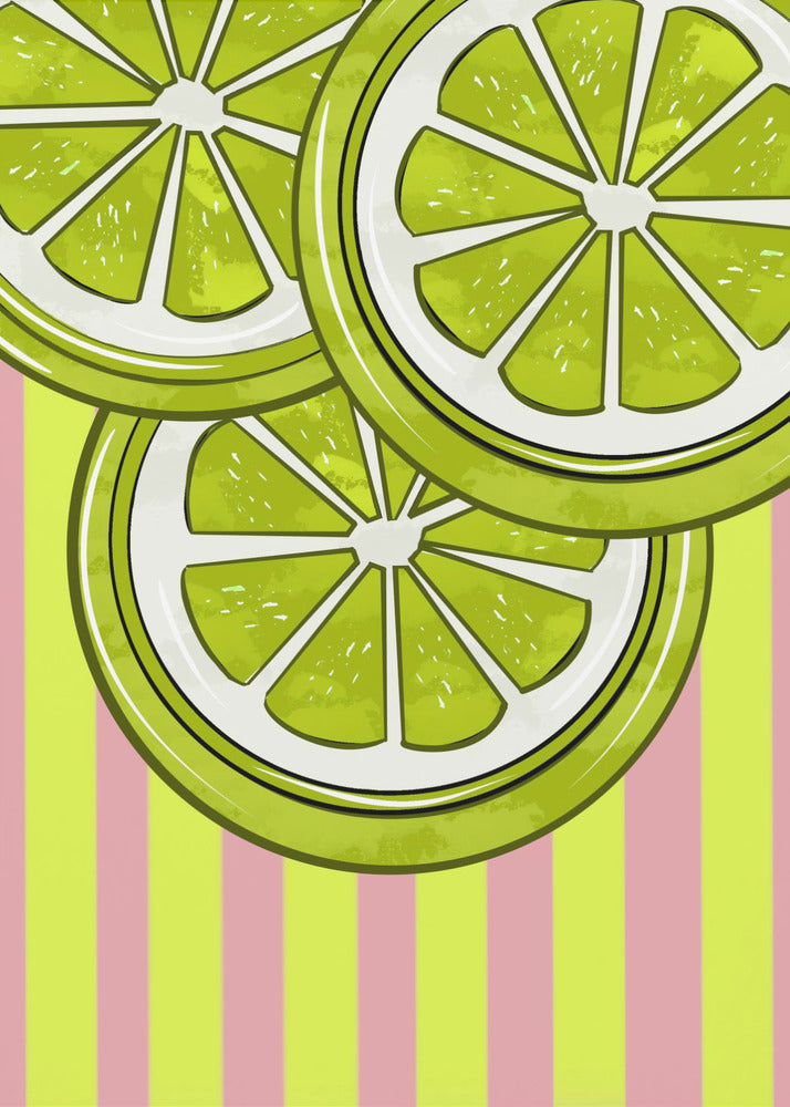Lime On Pink | Canvas