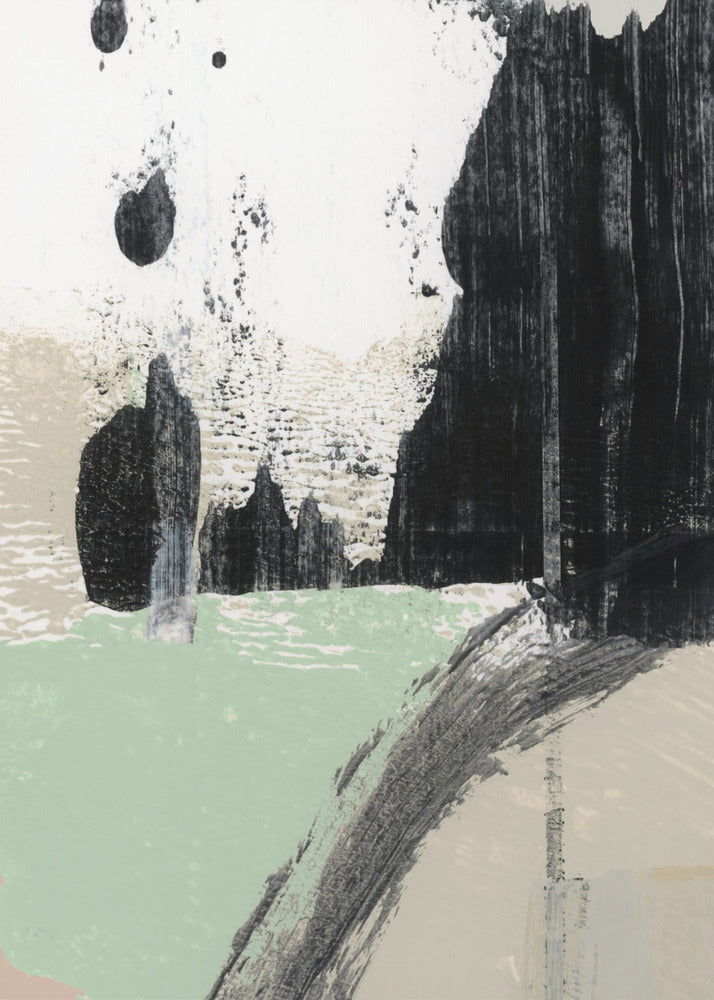 Dynamic Brushstrokes And Monochrome Contrasts | Poster