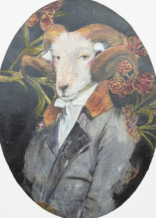 Regal Ram Portrait | Canvas