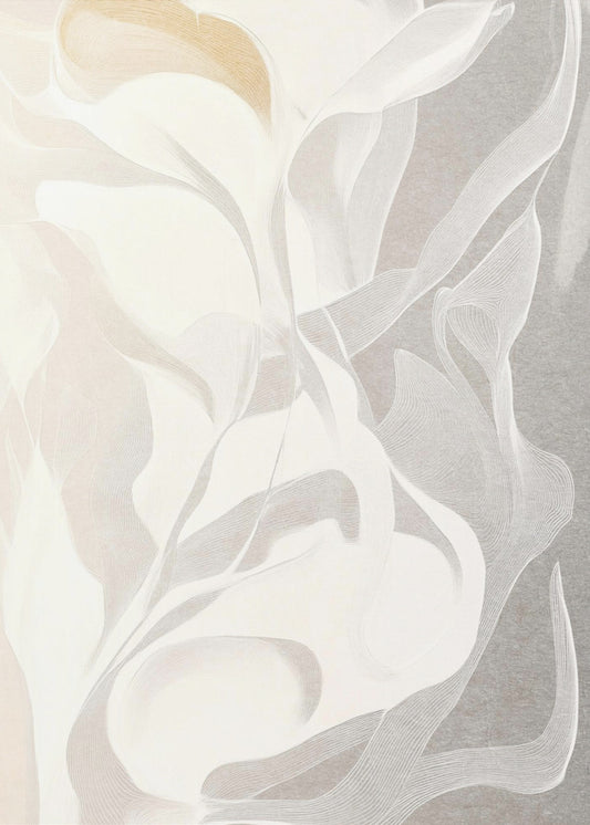 Swirling White and Gray Lines | Poster
