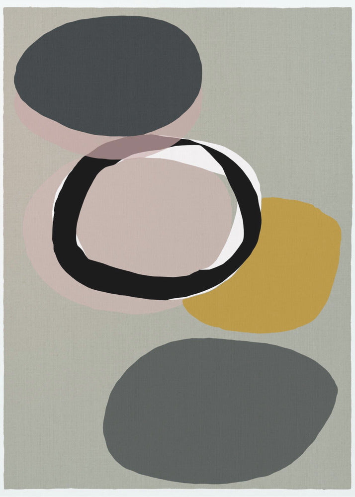 Abstract Circles in Muted Tones | Canvas