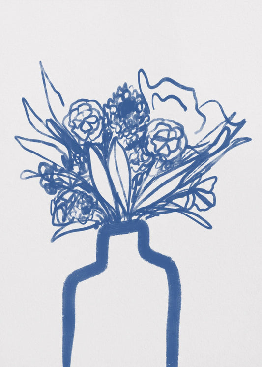 Blue Vase Blooms | Canvas